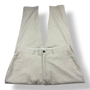 State and Liberty Mens Athletic Fit Chino Pants Gray Textured 33x31 Stretch